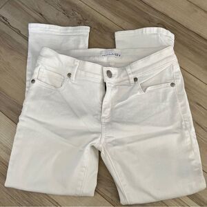 Ann Taylor Loft white Modern Kick Crop pants Size 0